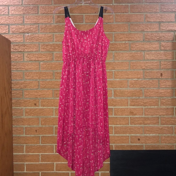 ⛵️BLUES LA⛵️FLIRTY HI LO SAILBOAT PRINTED DRESS⛵️ - Picture 1 of 8